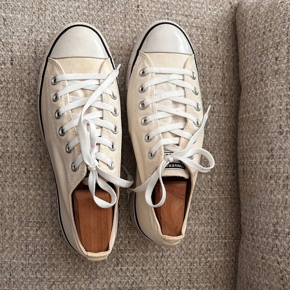Classic Platform Canvas Sneakers in Cream - Picture 7 of 9